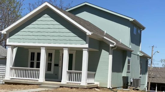 Home on Everett Street Painted Blue
