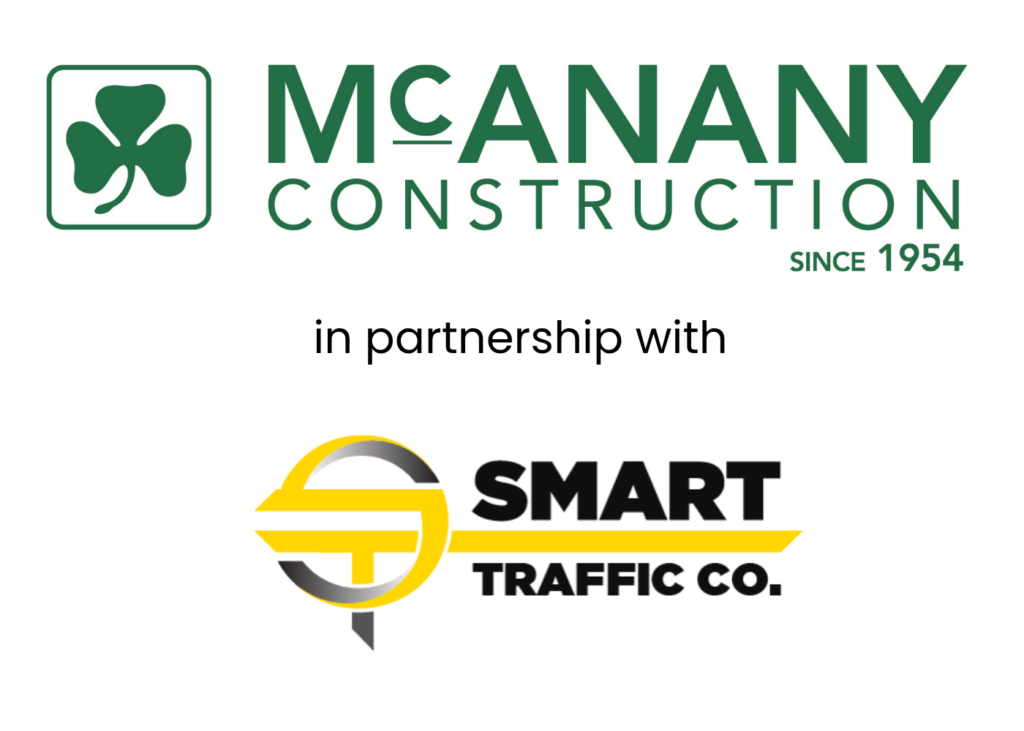 McAnany Construction logo in partnership with Smart Traffic Co